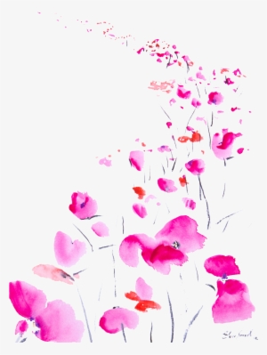 "momentos Rosas" Amapolas Rosas De La Serie "camino - Painting