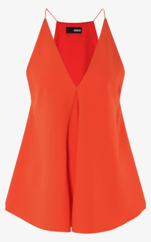 Crepe Angled Cami Top - Robe De Ceremonie Theme Orange