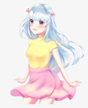 Manga Girl Transparent Cropped - Drawing