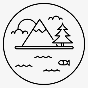 Nature Lake Mountains Fish Outdoors Svg Png Icon Free - Outdoors Svg