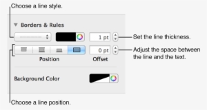 Controls To Change The Line Style, Thickness, Position, - Change Background Keynote