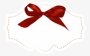With Bow Template Image Gallery Yopriceville View - Red Label Templates Png