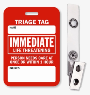 Immediate Life Threatening Triage Tag - Black Triage Tag