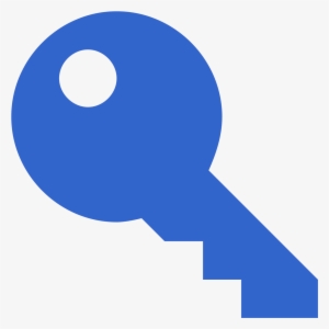 Open - Transparent Blue Key Icon