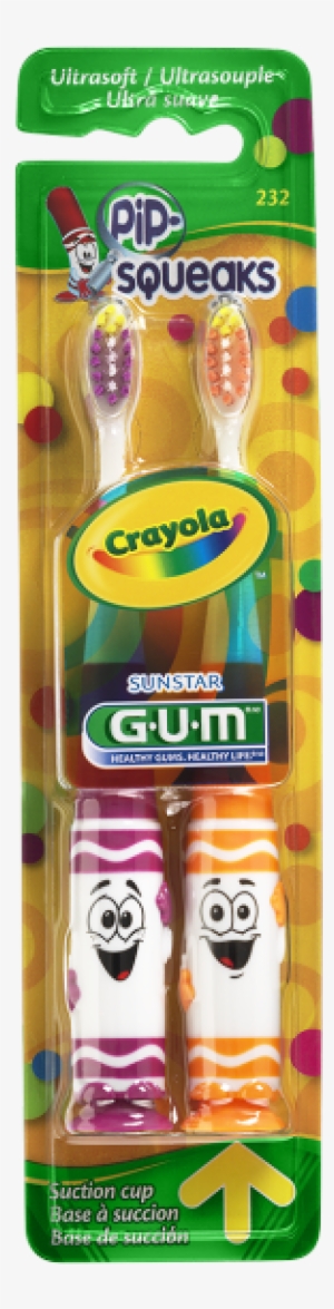 Gum® Crayola™ Pip-squeaks™ Toothbrush, Value Pack, - Gum Crayola Pip-squeaks Toothbrushes, Ultrasoft 232