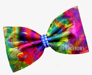 Rainbow Flames Tailless Bow - Circle
