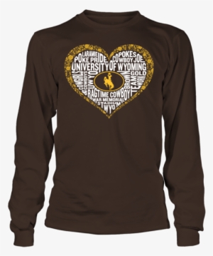 Word Cloud Lace Heart Wyoming Cowboys Shirt - Lsu Shirts