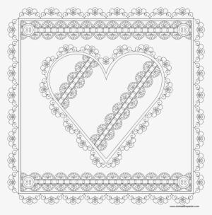 I Hope You Enjoy This Eyelet Lace Decorated Heart For - Heart