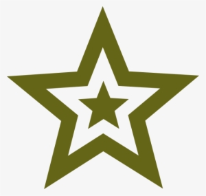 Star Military Green Clip Art At Clker - Military Clipart