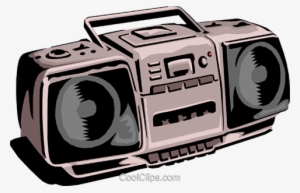 Portable Stereo Royalty Free Vector Clip Art Illustration - Cd Player