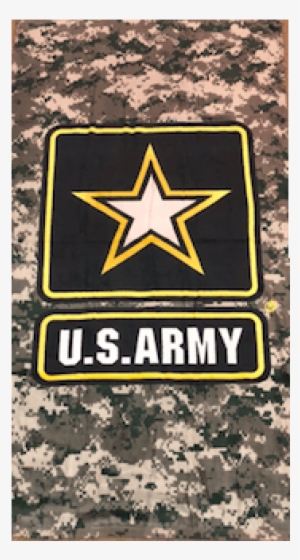 Army Star Camo Velour Towel - Us Army