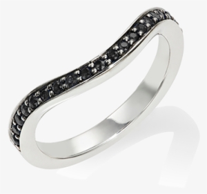 Black Diamond Keeper Eternity Ring, 18ct Rose Gold
