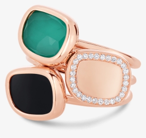 Roberto Coin Black Jade 18k Rose Gold Ring - Roberto Coin Black Jade Ring