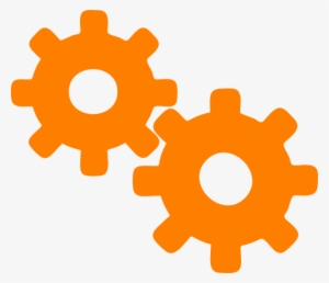 Clipart Free Gear Icon - Orange Gears Clip Art