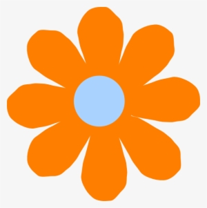 Orange Flower Clip Art At Clker - Flower Clipart