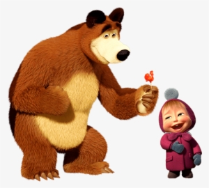 Bear Giving Masha Rooster Lolly - Masha And The Bear Real Life