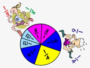 Fraction Circle Race Game - Fractions Clipart