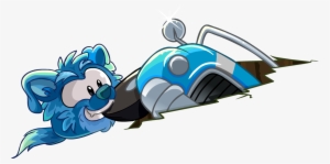 Blue Border Collie Puffle Digging - Club Penguin Blue Border Collie Puffle