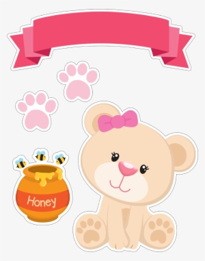 Ursinha - Topo De Bolo Ursinha Rosa