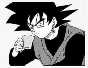 [ Img] - Black Goku Drinking Tea