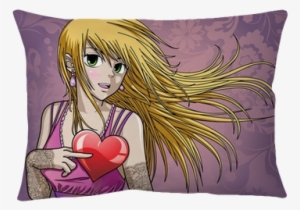 Beautiful Anime Girl Holding Heart - Manga Drawing Book: Learning Is Fun