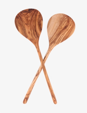 Olive Wood Simple Salad Servers - Salad