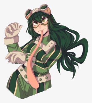 Green Anime Fictional Character - Tsuyu Bnha