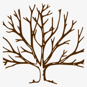 Fall Clipart Bare Fall Tree - Draw A Tree With Snow