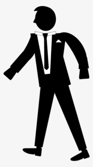 Silhouette Of Businessman In Suit And Tie - Necktie