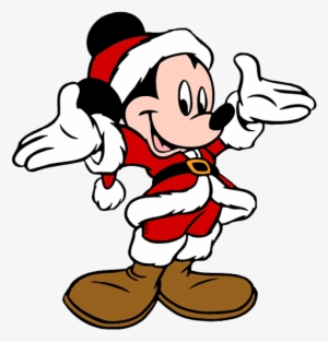 Watercolor Disney Fab Five Clipart - Christmas Mickey Clipart