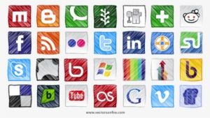 Grungy Social Sites Icons - 社交媒體與新聞業
