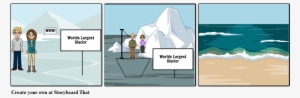 Glacier Melting - Cartoon