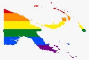 Lgbt Flag Map Of Papua New Guinea - Migration In Papua New Guinea