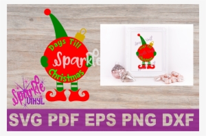 Svg Christmas Elf Countdown Advent Sign Picture Printable - Scalable Vector Graphics