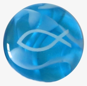 Festival Glass- Christian Fish Symbol - Circle