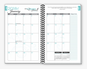 2018 Teal Fish Design Inspirational Christian Daily - Time Planner Notebook