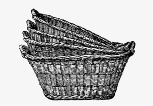 Laundry Drawing Clothes Basket - Basket
