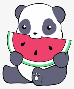 Tumblr Panda Png - Cute Panda Eating Watermelon