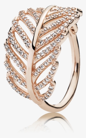 Pandora Rose Gold Feather Ring