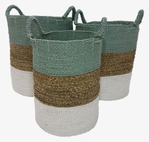Laundry Basket Aqua L - Knitting