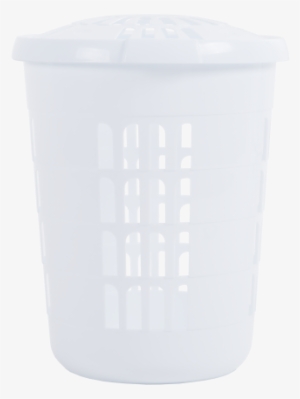 Casa Deluxe Round Laundry Hamper Ice White - Plastic