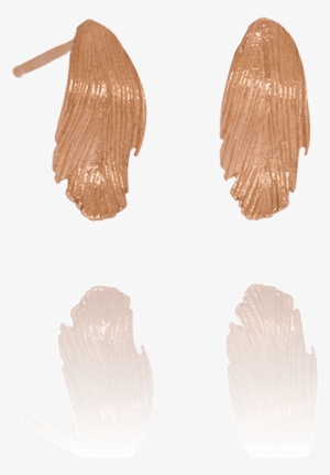 Gold Feather Ear Studs By Aurum - Earring