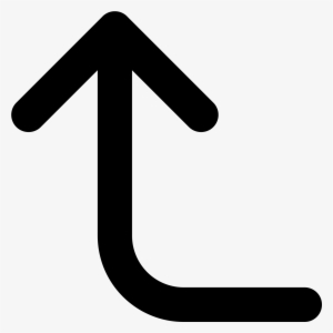 Feather Arrows Corner Left Up - Up Arrow Key Icon