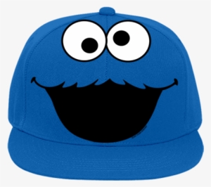 Flat Bill Fitted Hats 123 - Cookie Monster Hat Transparent