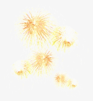 Dazzling Fireworks Effect Transparent Decorative - Dorados Fuegos Artificiales Png