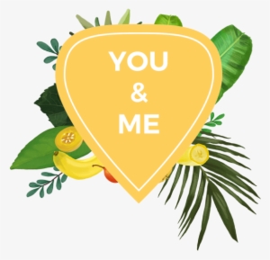 Heart Decoration Badge With Watercolor Fruits, Heart, - Portable Network Graphics