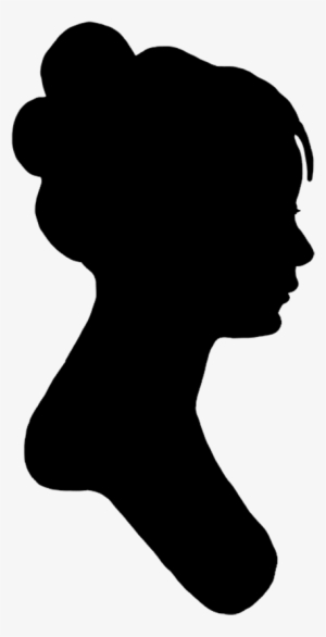 Victorian Silhouette Profile Woman, Portrait Silhouette