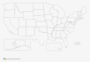 United States Ouline Map With States - Library