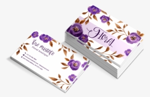Design Stylish Feminine Watercolor Business Card - Viola