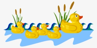 Rubber Duck Family - Duck And Ducklings Clipart